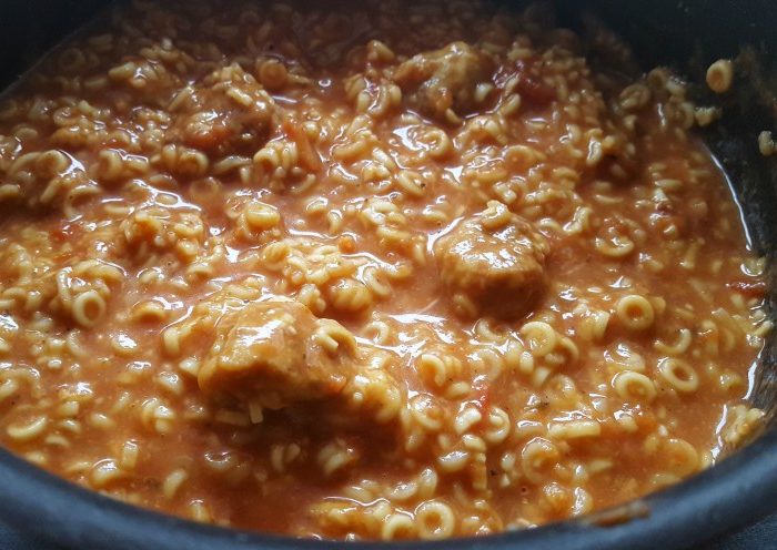 Homemade Spaghettios with Meatballs-image